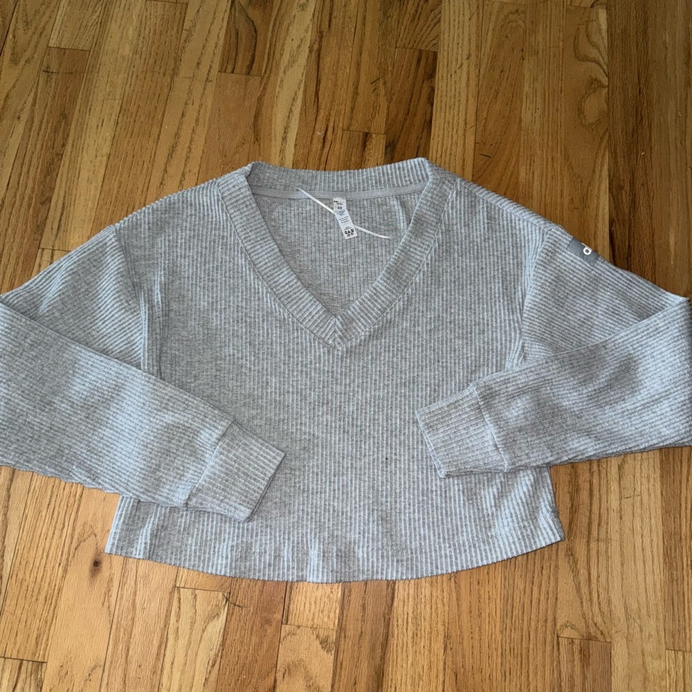 ALO Yoga ribbed muse crewneck xs